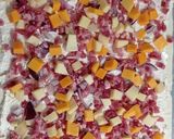 Túrós-baconos leveles tészta recept fázis 2 fotója