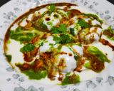 A picture of step 6 of Lapsi tikki dahi chat.