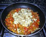 Foto del paso 7 de la receta Berenjenas con jamón, lomo de cerdo con verduras y Bechamel