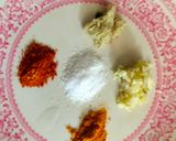 A picture of step 2 of Satrangi layered veg Biryani.