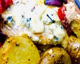 Foto del paso 6 de la receta: FILETES DE BRÓTOLA CON CREMA/NARANJA/ROQUEFORT Y PAPAS A LA MOSTAZA 👏😋😋👏😋😋🤩