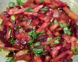 A picture of step 6 of Stir fry beetroot, loaki, onion.