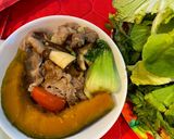 A picture of step 3 of Sukiyaki Hot Pot (with Sake).
