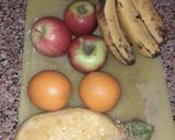 A picture of step 1 of Tropical fruit salad.