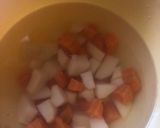 A picture of step 2 of 4ingredient chicken curry and rice..