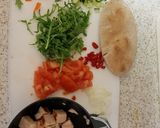 A picture of step 1 of My Really Full Chicken Pitta Bread. 😍.