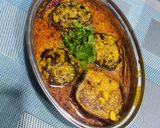 A picture of step 9 of Curd eggplant sabji.