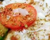 A picture of step 4 of Maxican pizza omelette.