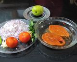 A picture of step 1 of Fish pollichathu# Kerala style Fish fry in Banana leaf.