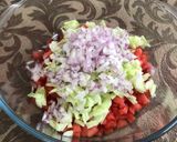A picture of step 3 of Watermelon Salad.