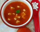 A picture of step 3 of Tomato Paneer Soup.