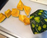 A picture of step 3 of Simmered KABOCHA Squash (KABOCHA NO NIMONO).