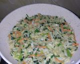 Foto langkah ke 5 dari resep Korean Vegetable pancake (yachaejeon) dengan tepung oatmeal.