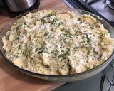 Une image de l'étape 19 de Gratin de polenta au lard, tomates, oignon, paneer et parmesan.