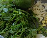 A picture of step 1 of Malabar Spinach, California Lemon & Potato Stir Fry.