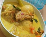 Foto langkah ke 3 dari resep Kuah Santan Tempe Telur Pedas.