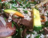 Foto del paso 2 de la receta: Salteado de vegetales con carne y arroz