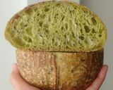 Foto langkah ke 26 dari resep Wijen Hitam Putih Pandan Sourdough Bread (Open Bake Method).