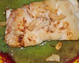 Foto del paso 7 de la receta: Bacalao skrei en salsa de naranja sanguina y puré de calabacín