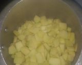 A picture of step 1 of Pumpkin Kaiser Halwa.