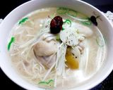 Hình bước làm 5 của món Gà Samgyetang-Style Nyumenサムゲタン風にゅうめん.♥