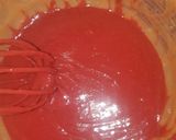 A picture of step 3 of Redvelvet cupcakes.