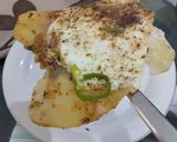 A picture of step 10 of Poached Eggs with spicy Tomatoes and Potato.