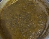 A picture of step 4 of Sarson ka Saag and Makki di Roti.