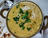 A picture of step 4 of Malai kofta with butter naan.