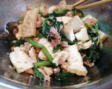 Foto langkah ke 4 dari resep Salad tahu horenso.