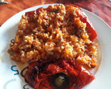 Foto del paso 7 de la receta: Pimiento al horno relleno de arroz y carne