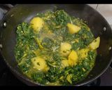 A picture of step 2 of Paalak Aloo Sabzi.
