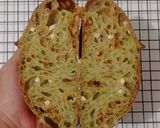 Foto langkah ke 29 dari resep Pandan Chili Flakes Cheese Sourdough Bread (Open Bake Method).