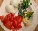 A picture of step 1 of Cauliflower Sabzi,Daal fry, Naan(wheat flour),Jeera rice,Salad and papad.