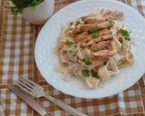 A picture of step 13 of Fettuccine alferado pasta.