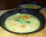 صورة لخطوة 1 من وصفة شوربة الخضار الكريمية (بدون كريمة)👩🏻‍🍳🍲🧅🌽🍠🥔