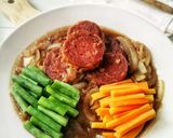 Foto langkah ke 5 dari resep Bistik Rolade Sapi Wortel Buncis.