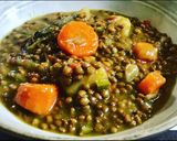 A picture of step 4 of Vegetarian Lentil Stew with Ginger, Turmeric, and Cilantro 🌿.