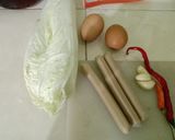 Foto langkah ke 1 dari resep 06. Tumis sawi putih sosis telur simple segerr favorit keluarga.