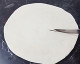 A picture of step 2 of Cone Style Paratha Folding.