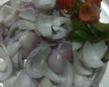 A picture of step 1 of Paneer Chilli.