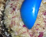 A picture of step 2 of Rainbow fried rice.