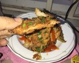 Hình bước làm 2 của món Bánh mì nướng ruốc (phiên bản bánh mì dư nên đem ra nướng ^^)