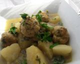 Une image de l'étape 3 de Les boules de poulet au petit pois.