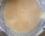 A picture of step 5 of Aubergine dipped in Besan or Chickpea flour / Pur Bhora Begun Bhaaja in Thakurbari style.