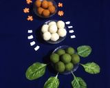 A picture of step 4 of Tri Color Laddoo.