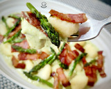 Foto del paso 9 de la receta: Ñoquis de patata con crema de espárragos y panceta crunch