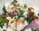 A picture of step 4 of Spinach and Beef Fried Rice.