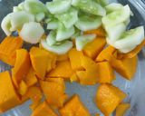 A picture of step 1 of Watermelon salad.