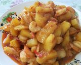 Foto langkah ke 4 dari resep Tumis Udang nenas asam pedes.